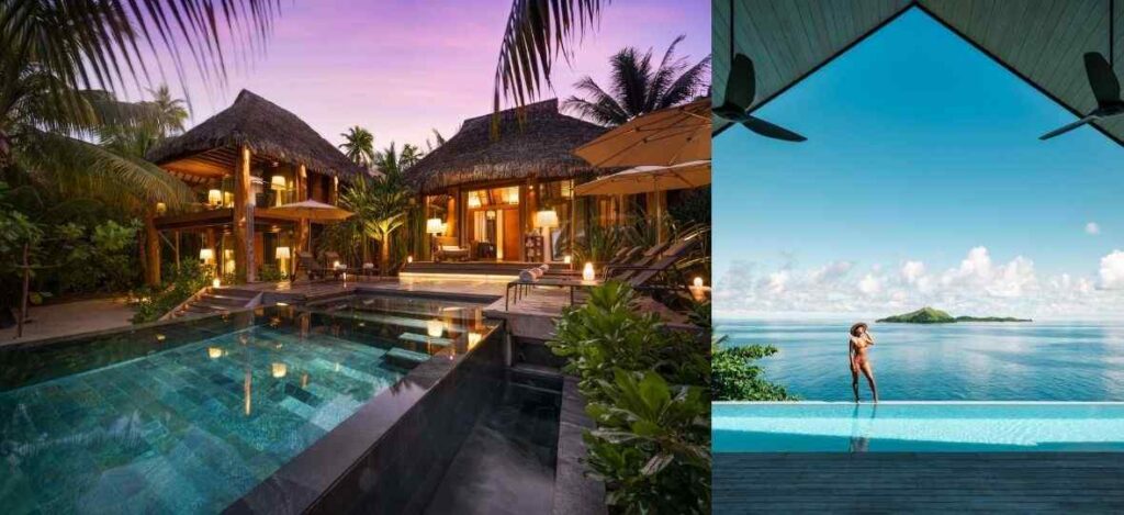 Left: The Brando, French Polynesia | Right: Kokomo Private Island Resort, Fiji