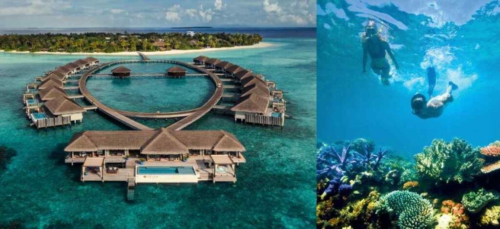 Left: Velaa Private Island, Maldives | Right: Lizard Island, Australia